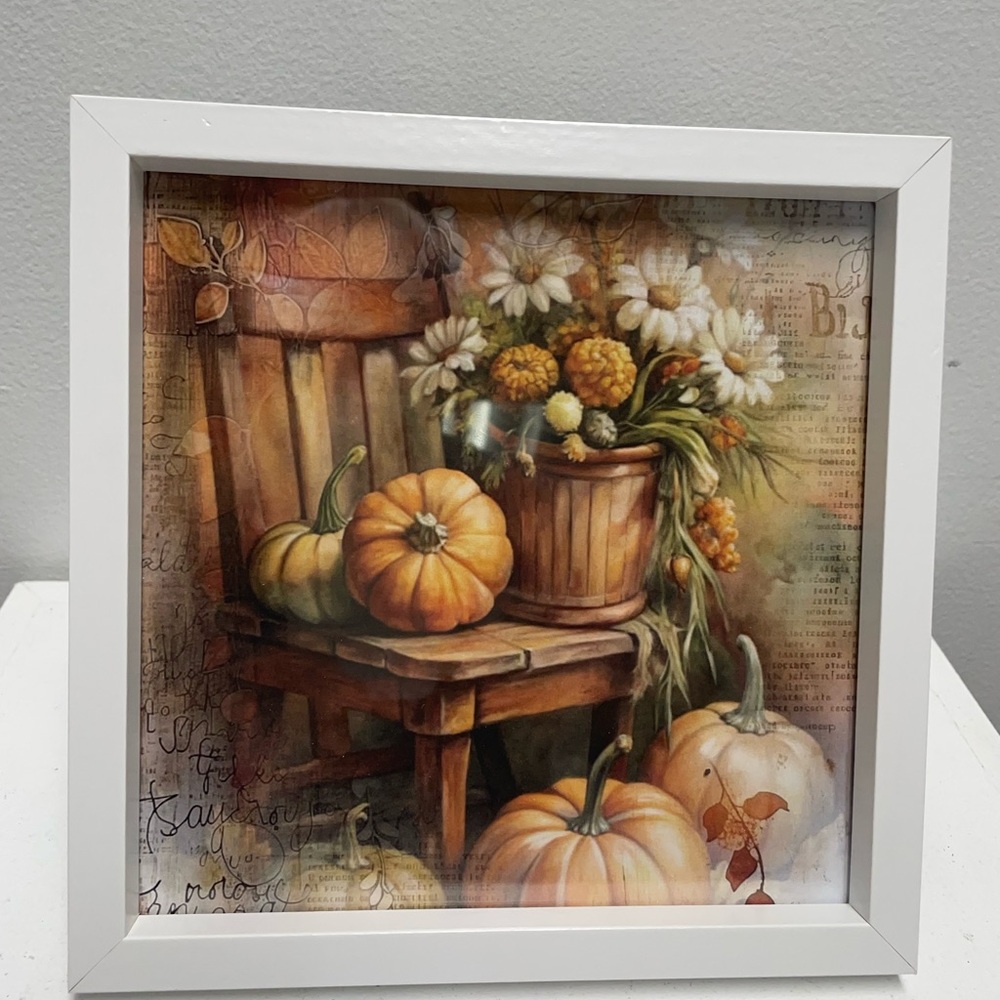 Framed Autumn Harvest Art